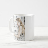 Mug Loup Blanc et Fille (Devant gauche)