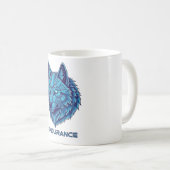 Mug Loup Bleu Futuriste (Devant droit)