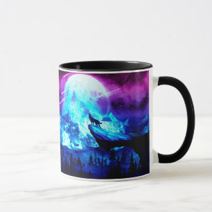 Mug Loup coloré hurlant
