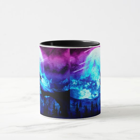 Mug Loup coloré hurlant (Centre)