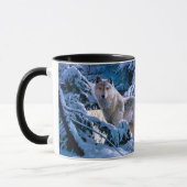 Mug Loup dans la peinture de la forêt d'hiver (Gauche)