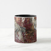 Mug Loup Dans Le Bassin D'Automne (Centre)