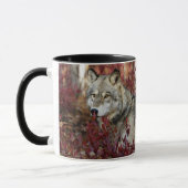 Mug Loup Dans Le Bassin D'Automne (Gauche)