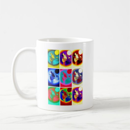 Mug Loup d'art pop (Gauche)