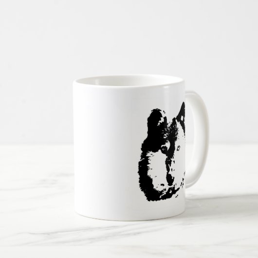 Mug Loup d'art pop (Devant droit)