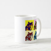 Mug Loup d'art pop (Devant droit)