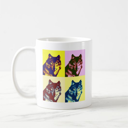 Mug Loup d'art pop (Gauche)