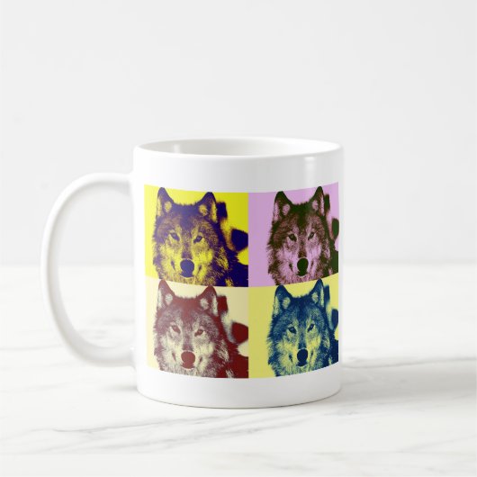 Mug Loup d'art pop (Gauche)