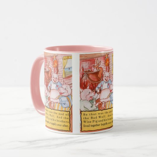 Mug Loup de Cuisine de trois petits cochons, conte Vin (Devant gauche)