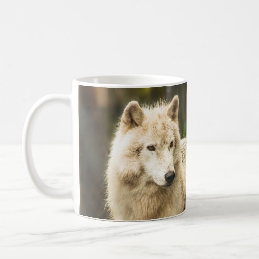 Mug Loup de l'Arctique humide au printemps Photo (Gauche)