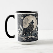 Mug Loup de nuit Howl - Lune et forêt esthétique (Gauche)