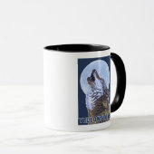 Mug Loup de YellowstoneHowling (Devant droit)