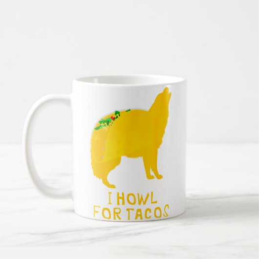 Mug Loup drôle de Taco Mardi Taco (Gauche)