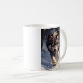 Mug Loup en hiver (Devant droit)