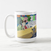 Mug Loup en vêtements de loup drôle (Gauche)