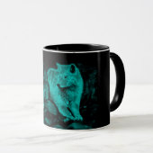 Mug Loup et corbeau dans la nuit (Devant droit)