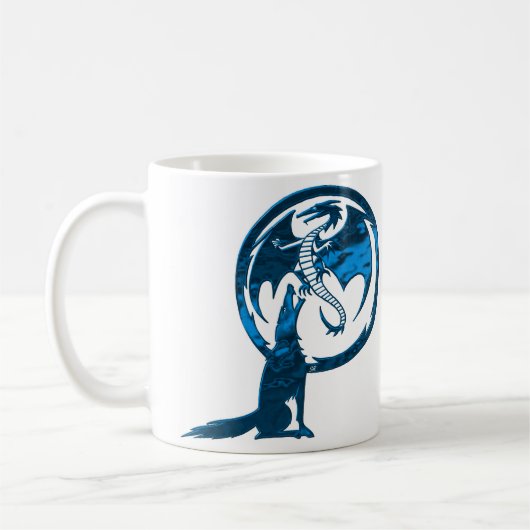 Mug Loup et dragon muqueuse bleue (Gauche)