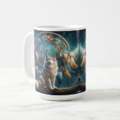 Mug Loup gardant un attrapeur de rêves géant (Devant gauche)