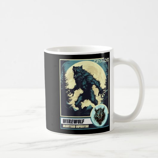Mug Loup-garou effrayant hurlant à la Lune (Droite)