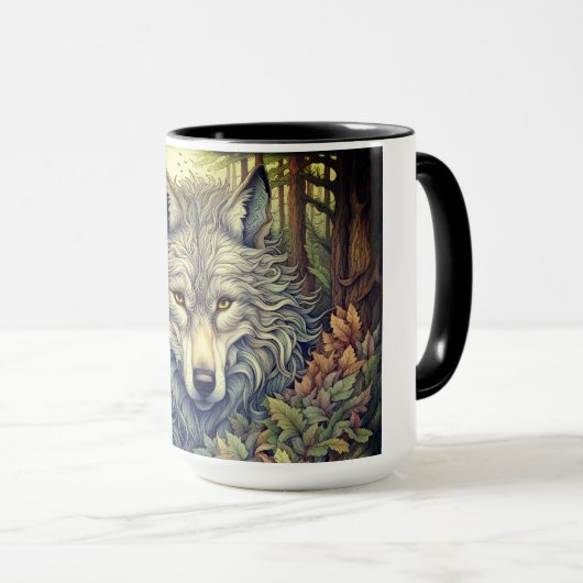 Mug Loup gris (Devant droit)
