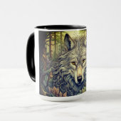 Mug Loup gris (Devant gauche)