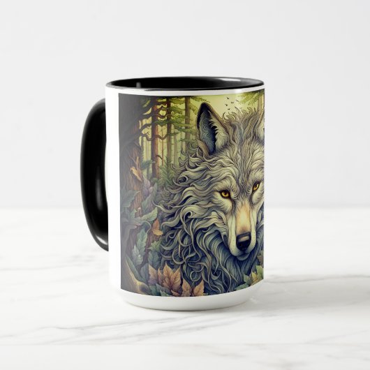 Mug Loup gris (Devant gauche)