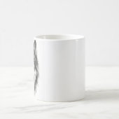 Mug Loup gris majestueux étonnant Aquarelle Faune (Centre)