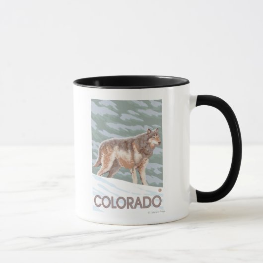Mug Loup gris Standing Colorado (Droite)