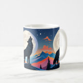 Mug Loup hurlant à la Lune (Devant droit)