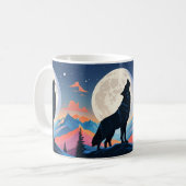 Mug Loup hurlant à la Lune (Devant gauche)