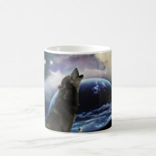 Mug Loup hurlant à la lune