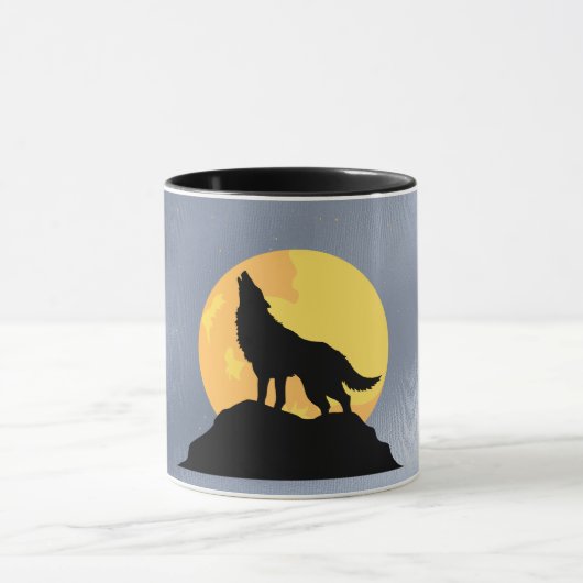 Mug Loup hurlant à la Lune (Centre)