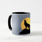 Mug Loup hurlant à la Lune (Devant gauche)