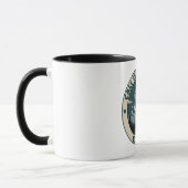 Mug Loup hurlant vintage sous la pleine lune sauvage (Gauche)