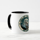Mug Loup hurlant vintage sous la pleine lune sauvage (Devant gauche)