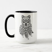 Mug Loup inspiré avec Dreamcatcher (Gauche)