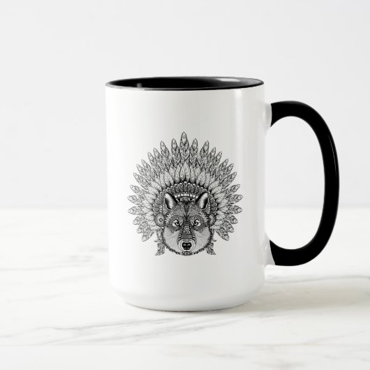 Mug Loup inspiré dans le capot fait varier le pas de (Droite)