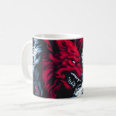 Mug Loup lunaire double sauvage (Devant gauche)