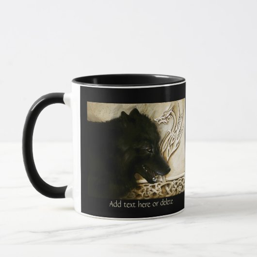 Mug Loup noir celtique (Gauche)