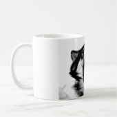 Mug Loup noir et blanc (Gauche)