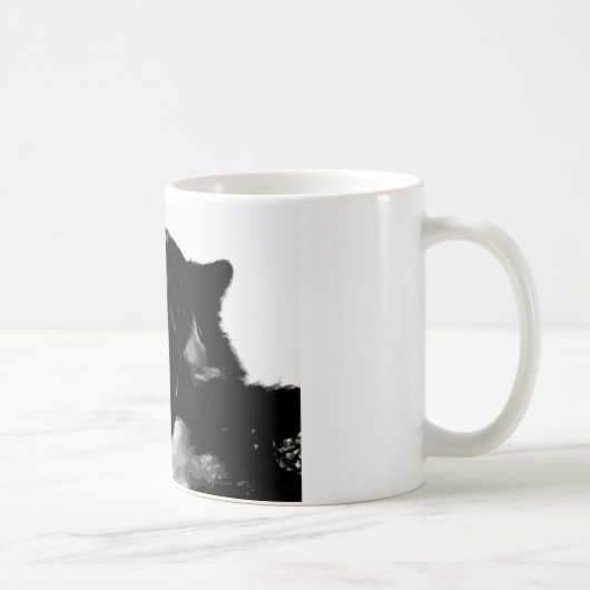 Mug Loup noir et blanc (Droite)