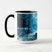 Mug Loup noir seul dans la forêt (Gauche)