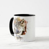 Mug Loup personnalisé (Devant gauche)