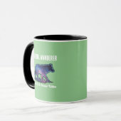 Mug Loup Silhouette de Galaxie Solitaire (Devant gauche)