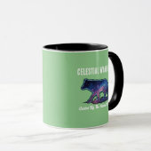 Mug Loup Silhouette de Galaxie Solitaire (Devant droit)