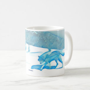 Mug Loup solitaire dans WInter