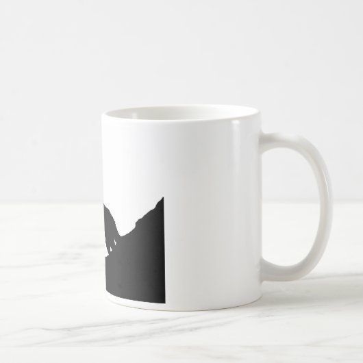 Mug Loup solitaire debout sur une colline (Droite)