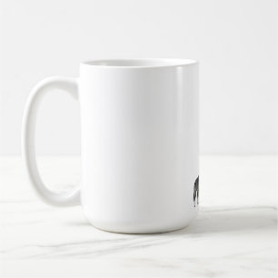 Mug Loup solitaire hurlant à la pleine lune dorée Art
