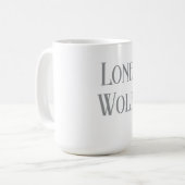 Mug Loup Solitaire Mâle Sigma Minimaliste Moderne (Devant gauche)