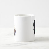 Mug Loup solitaire, Orange Sunset Silhouette Wolf Art (Centre)